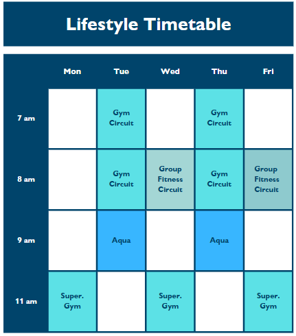 Lifestyle Timetable