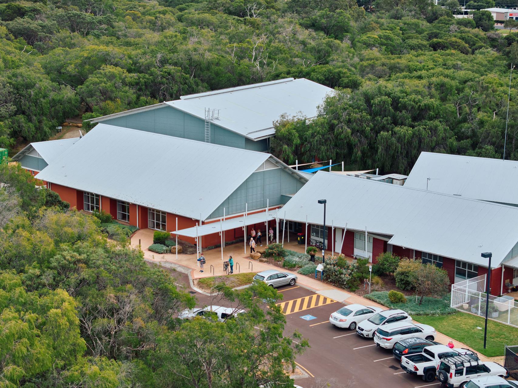 Aerial view of facility
